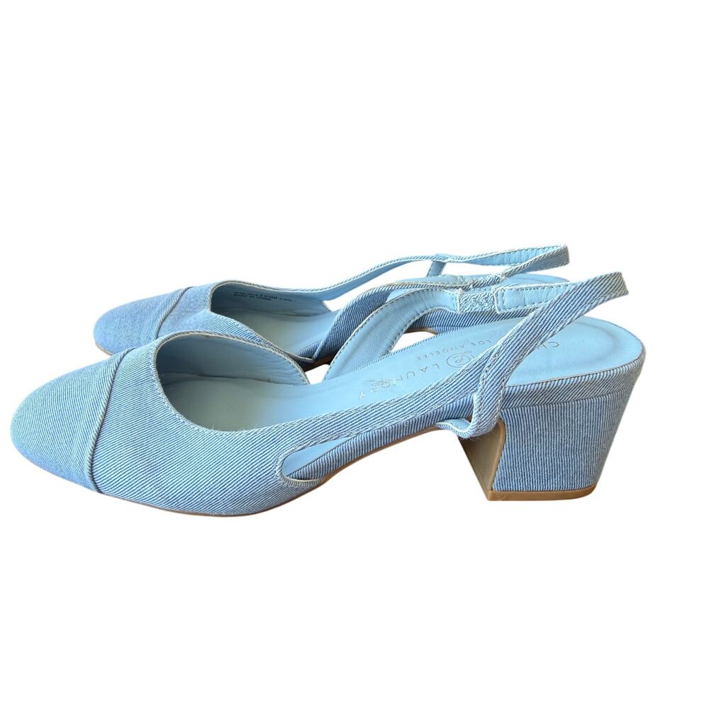 Chinese Laundry Women's Blue Rozie Denim Slingback Pumps Size 8.5M - Picture 8 of 11